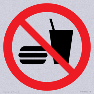 P022 Prohibition: No eating or drinking